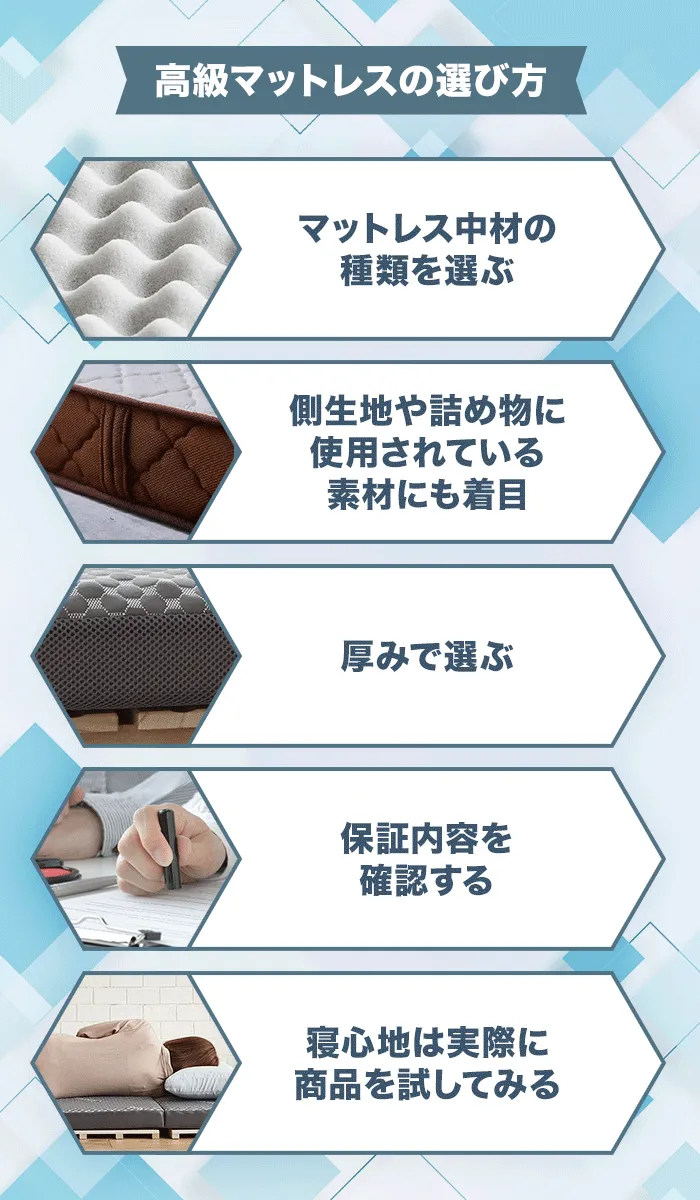 高級マットレスの選び方